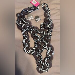 Sassy Jones Black and Brown Statement Necklace
